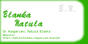 blanka matula business card